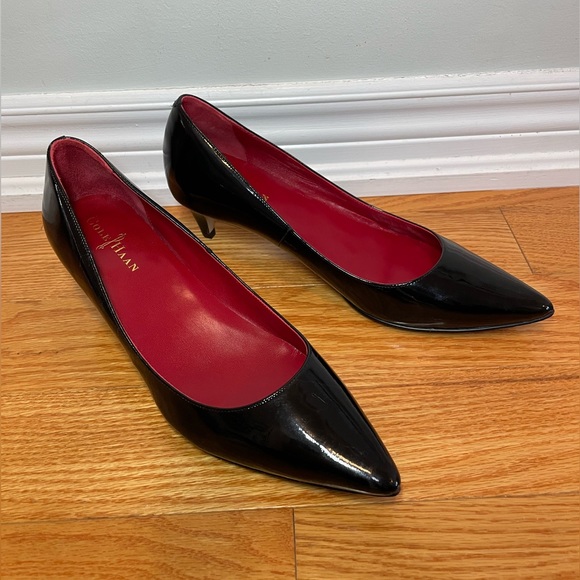 Cole Haan + Nike Air Patent Leather Black 2” High Heels, 9.5C, NEW out of Box - Picture 5 of 9